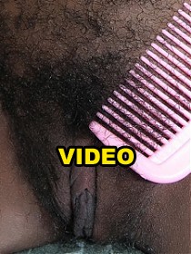 Black cutie Olivia Winters shows off her ebony hairy pussy and gets slammed hard live